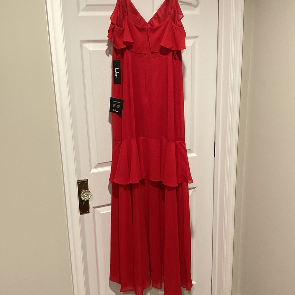 Lulu’s Ruffled High-Low Hem Maxi Dress - Picture 7 of 8